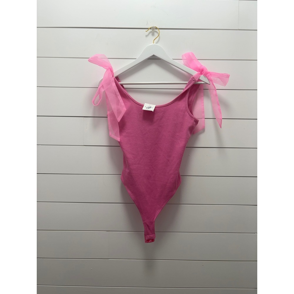 Day and Moon Bodysuit with bows on shoulder NWT